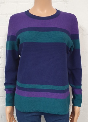 Mudflower Stripe Ribbed Jumper